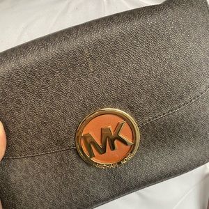 Michael Kors Signature Pattern Clutch with Strap